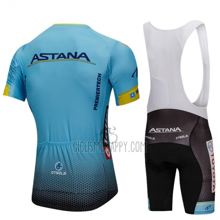 Astana Cycling Jersey Bib Short 2018 Short Sleeve Blue